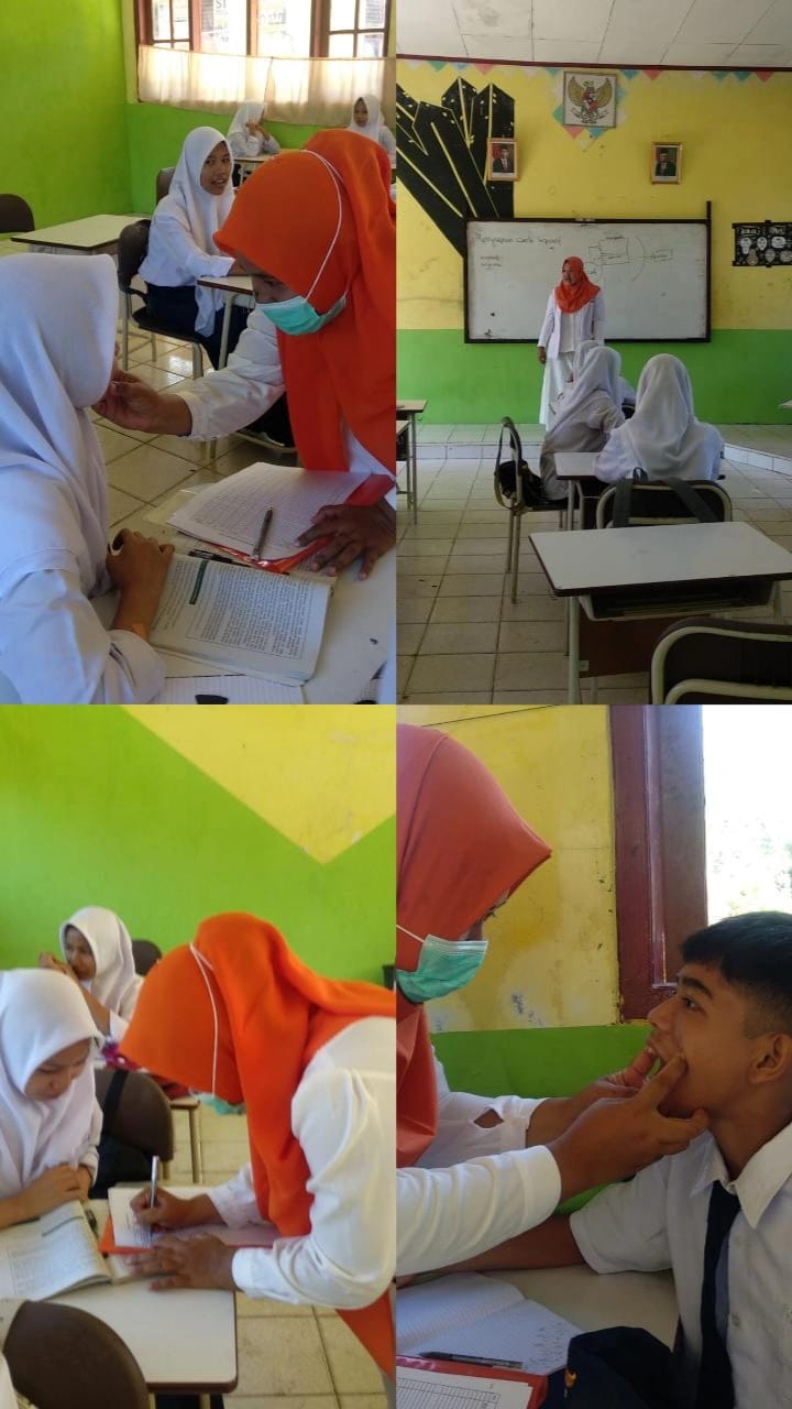 kegiatan skrining pemeriksaan berkala di SMP 1 Airpura