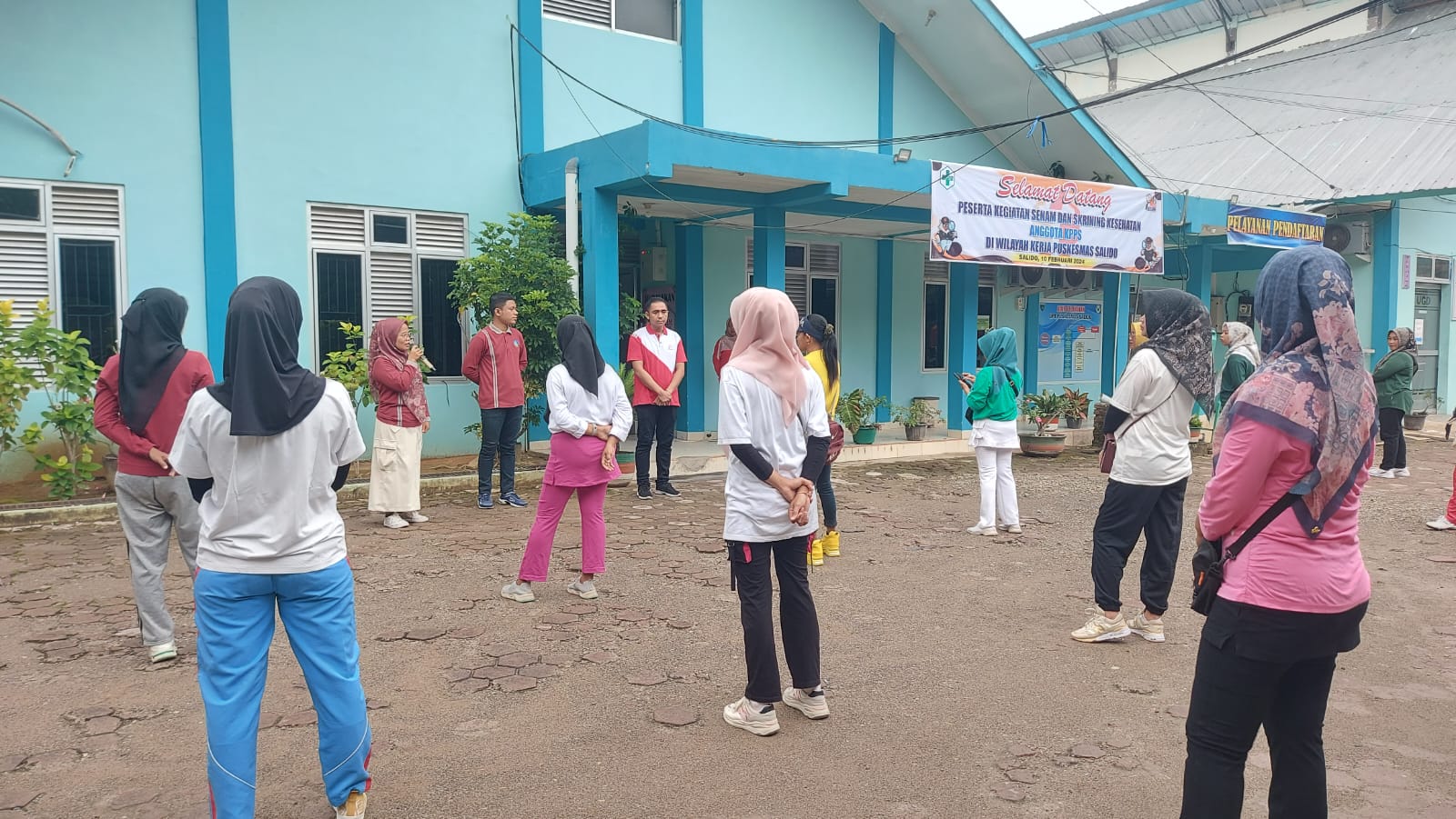 Senam Bersama dan skreening kesehatan bagi anggota  KPPS nagari salido dilaksanakan oleh Dinas Keseh