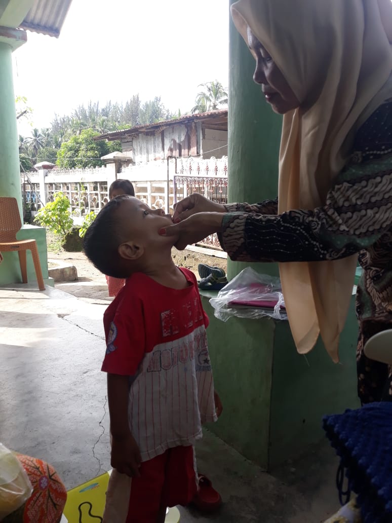Pelaksanaan Posyandu di Posyandu karang tangah Pulau Karam wilayah kerja Puskesmas Tarusan