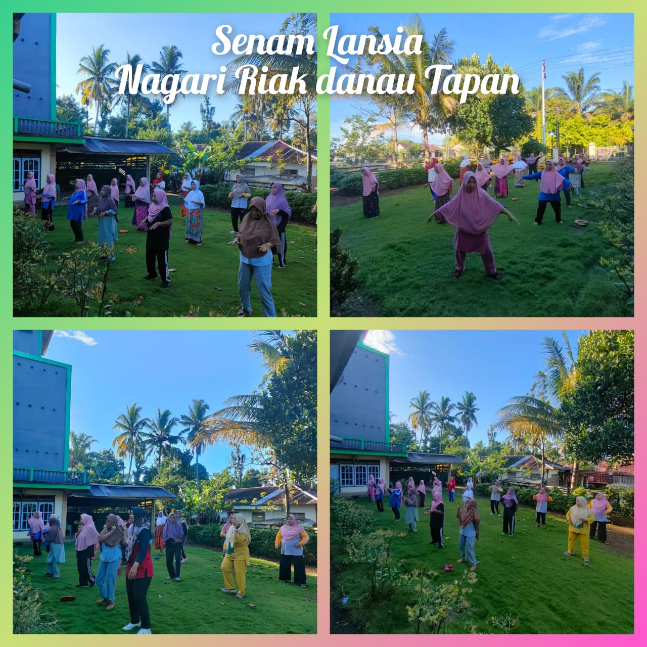 Senam lansia pada nagari Riak danau Tapan 