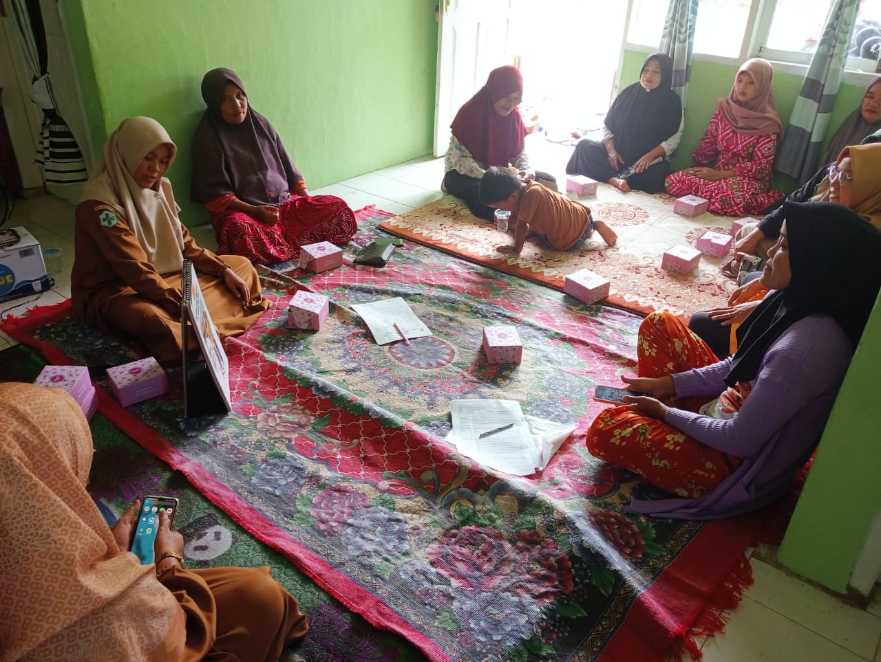 Kegiatan hari ini Pertemuan Kelas Ibu Hamil di Pulai wilker Puskesmas Kambang