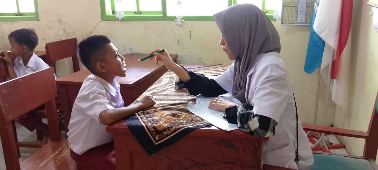 Kegiatan UKS (Penjaringan Kesehatan) peserta didik SDN 03 Pd.Marapalam wilker Puskesmas Kambang