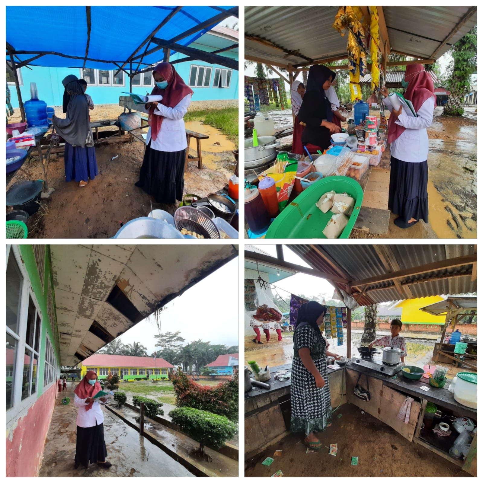 Tim puskesmas Tanjung Makmur melakukan Inspeksi kesehatan Lingkungan tempat fasilitas Umum (TFU) dan