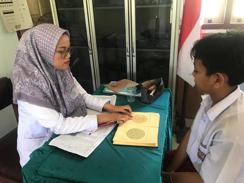 Kegiatan UKS (Penjaringan Kesehatan) peserta didik SDN 12 Pd.Cupak wilker Puskesmas Kambang
