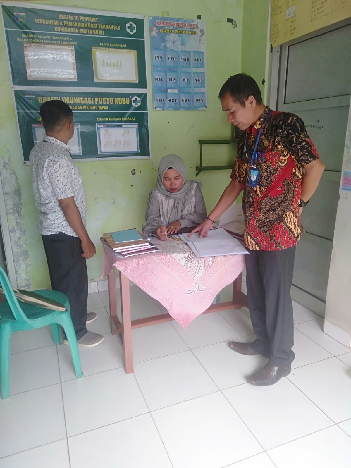 Kunjungan Kepala Puskesmas dan PJ UKM ke Pustu Kubu Tapan Wilayah Kerja Puskesmas Ranah Ampek Hulu T