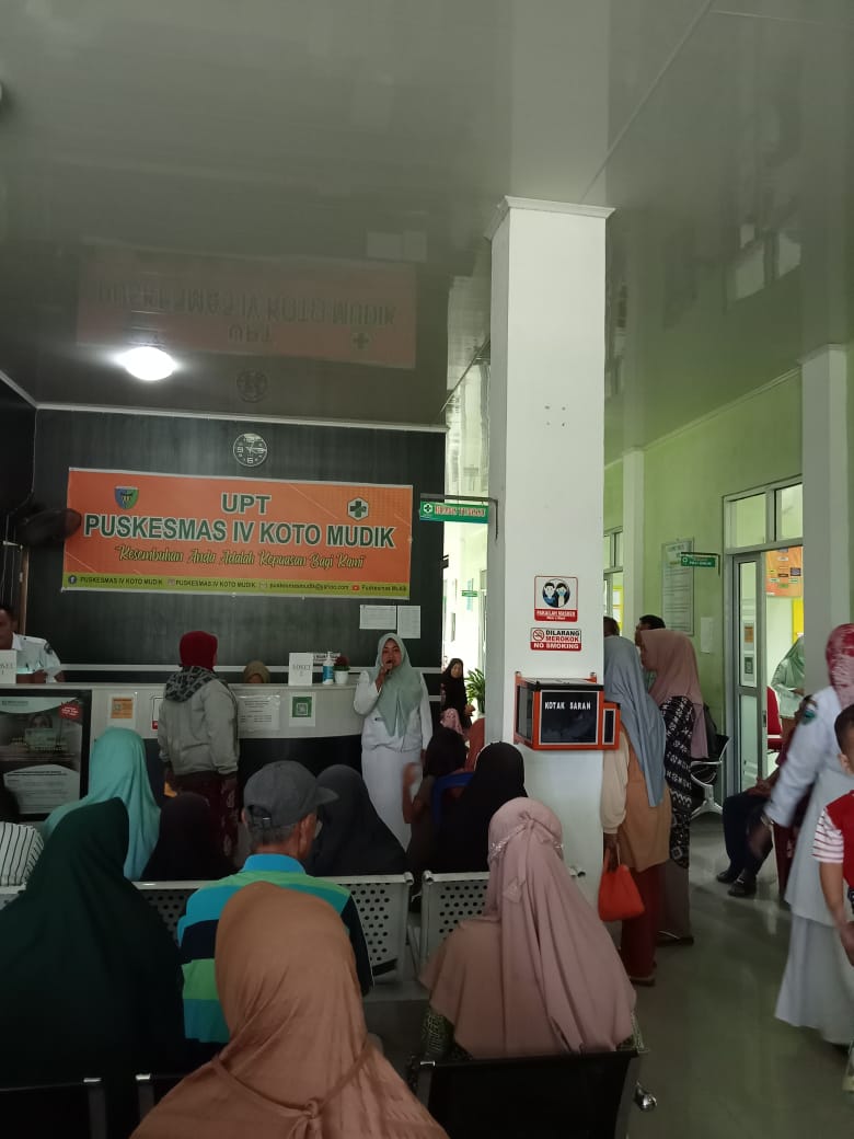 PUSKESMAS IV KOTO MUDIK PEYULUHAN DALAM GEDUNG TENTANG WABAH DIARE