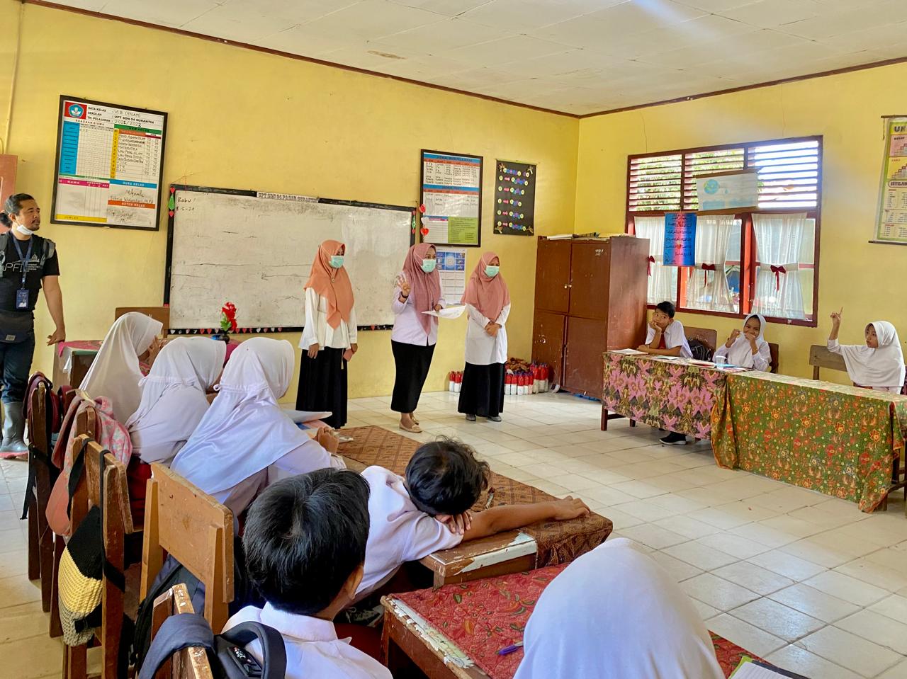 PKM Surantih melakukan sosialisasi pencegahan Diare di Sekolah SDN 04 Surantih