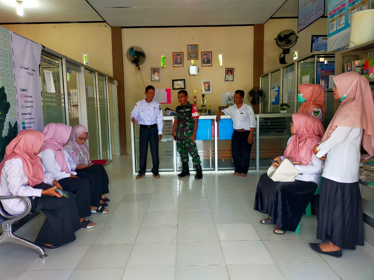 Puskesmas Koto baru  melakukan kordinasi ke Nagari kambang Utara serta Babinsa kambang utara tentang