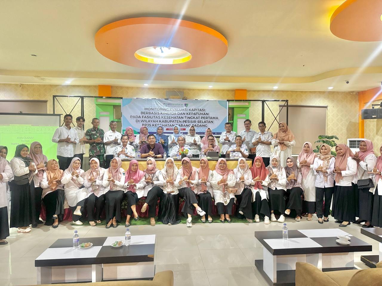 Pertemuan Monev KBK & Kepatuhan FKTP se-Kab.PesseL bersama BPJS Kesehatan cab.Padang 