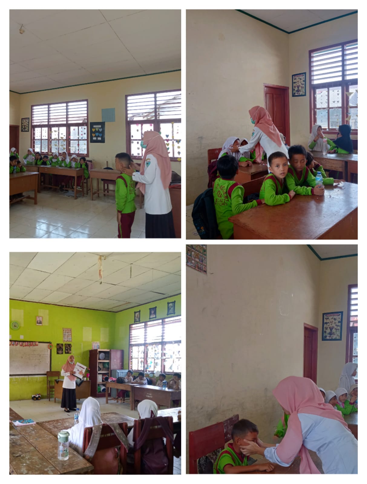 Puskesmas Tj Makmur melakukan skrining Tuberculosis (TB) pada anak sekolah dasar SDN 01 Silaut