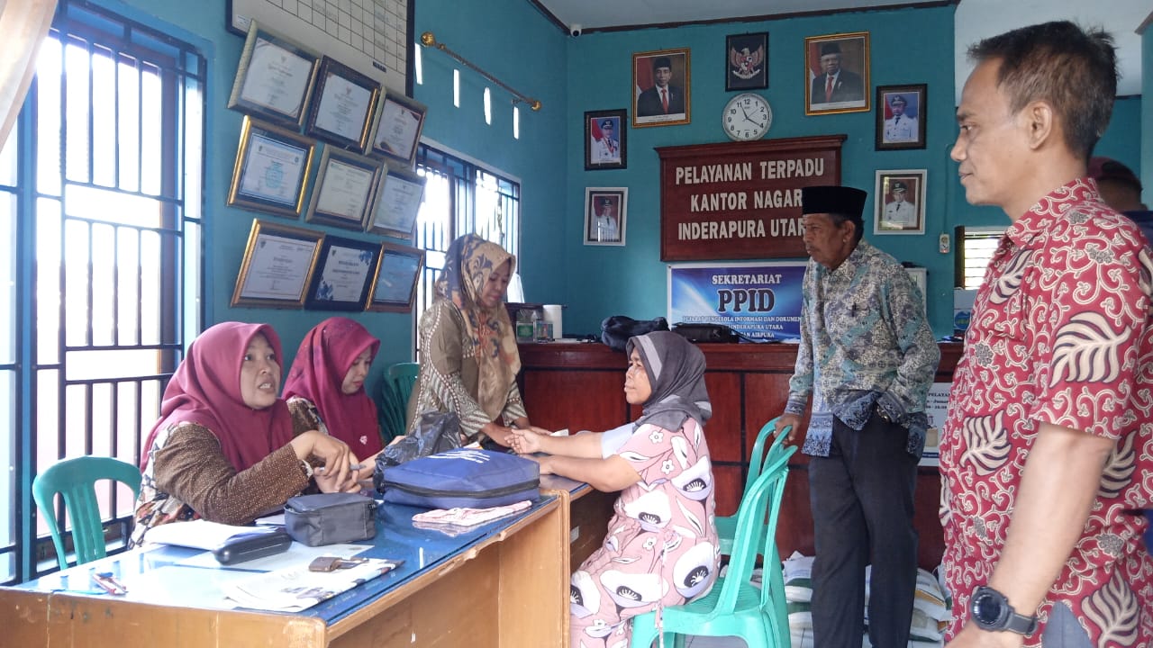 Puskesmas Airpura  Program PTM melaksanakan Skrining Usia Produktif di NagarI Inderapura Utara
