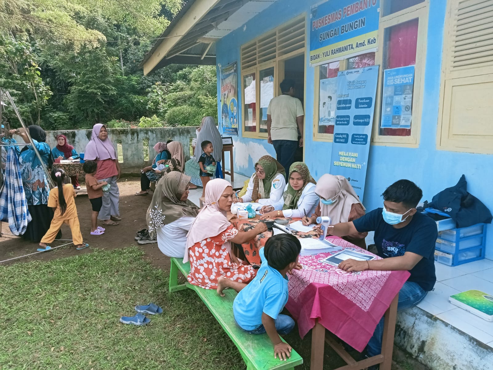 PUSKESMAS PASAR KUOK KEGIATAN PELAKSANAAN PUSKEL di SUNGAI BUNGIN