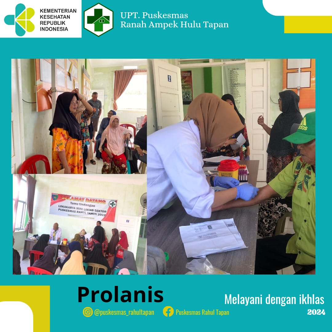Pemeriksaan Darah Lengkap Bekerjasama Dengan Prodia Padang Bagi Peserta Prolanis FKTP Puskesmas Rahu