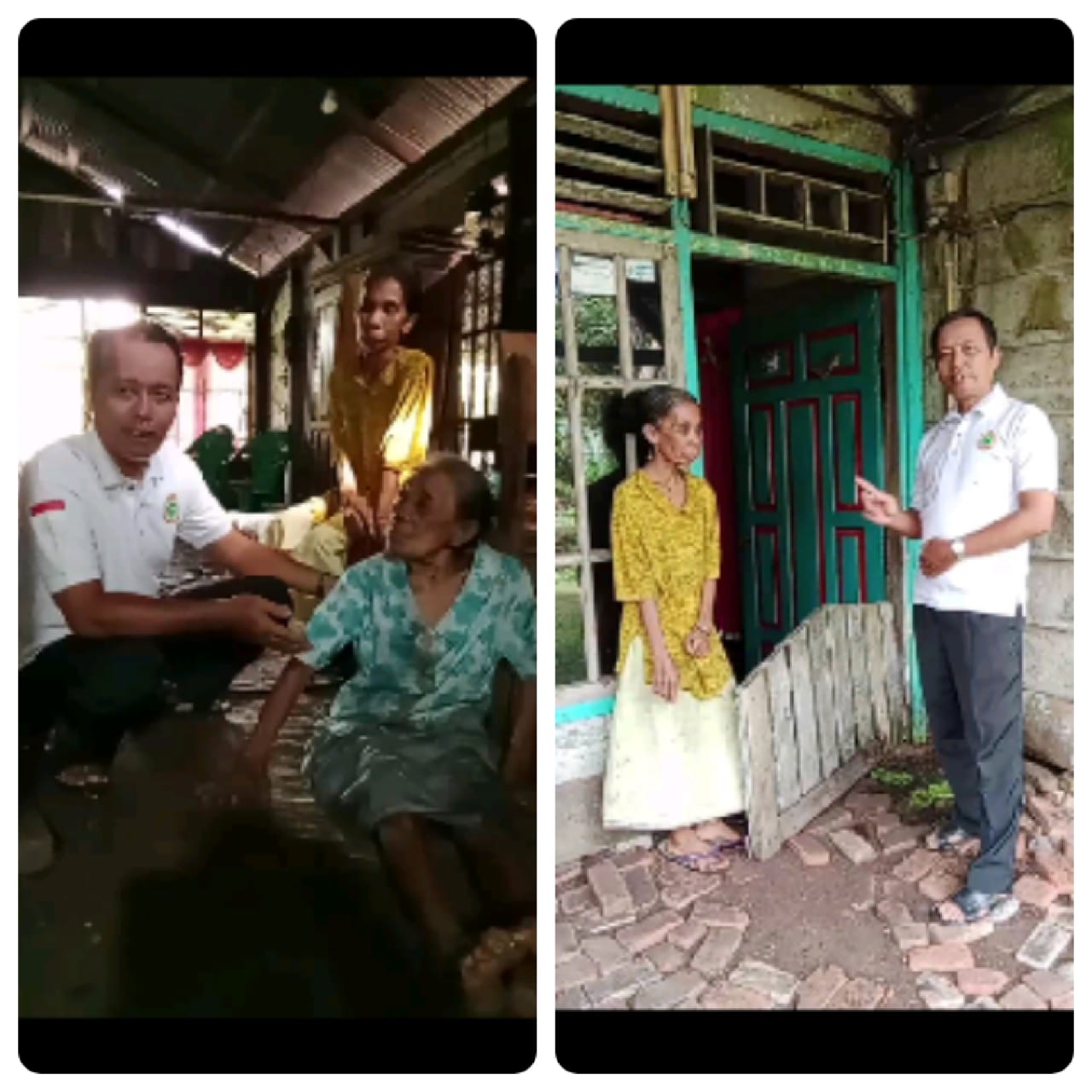 Perawat Puskesmas Tj Makmur mengunjungi salah satu keluarga Resti Kesehatan di Kampung Silaut 5