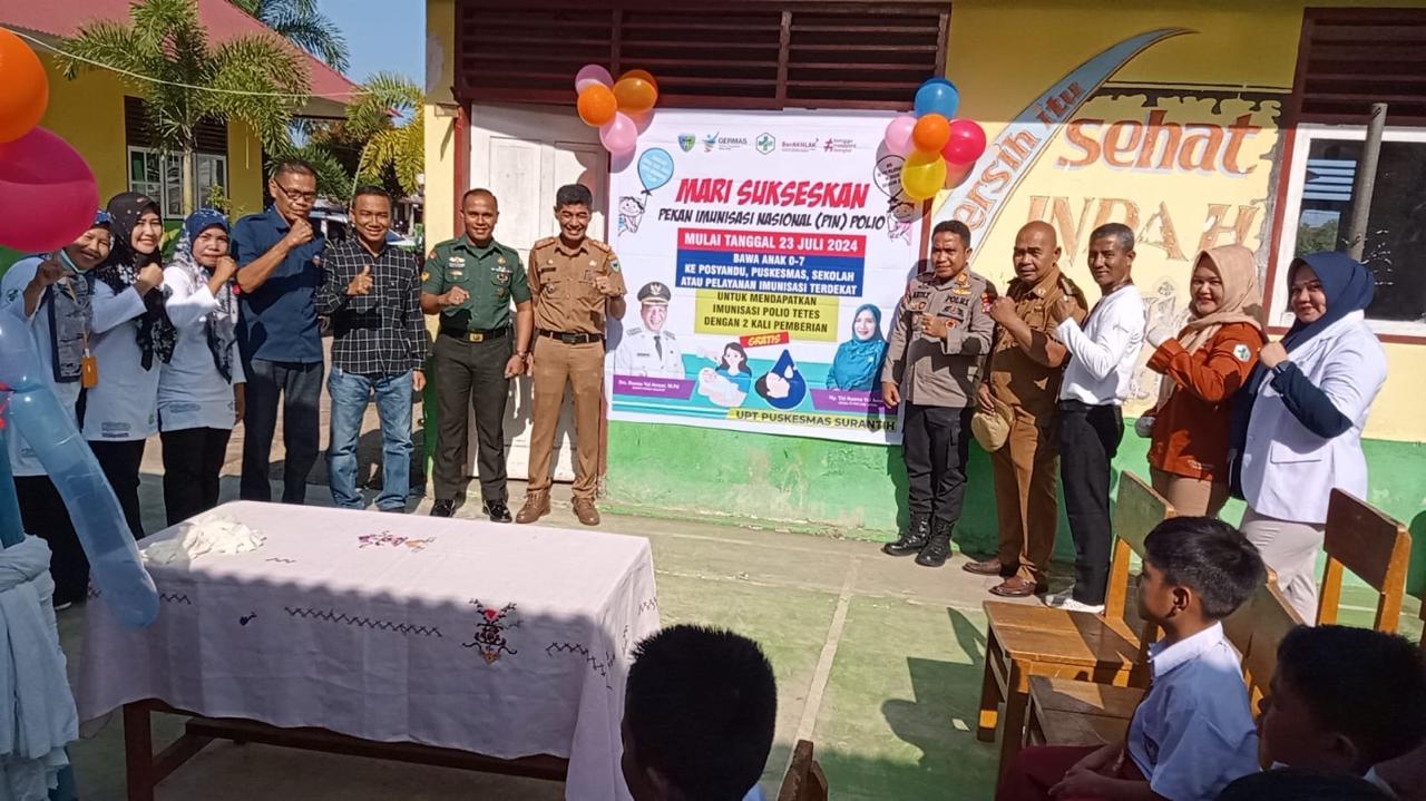 PELAKSANAAN LOUNCHING PEKAN IMUNISASI NASIONAL ( PIN )POLIO PUSKESMAS DI TK 01 PEMBINA DAN SDN 08 PA