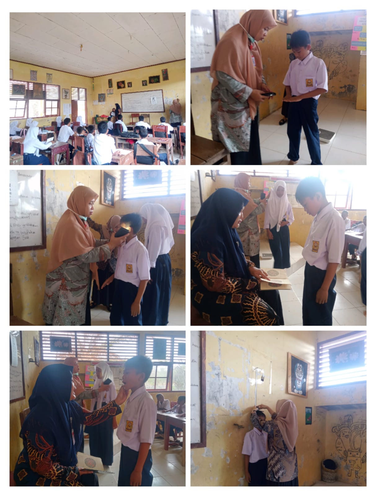 Puskesmas Tanjung Makmur melaksanakan kegiatan skrening kesehatan anak sekolah di SMPN 2 Silaut