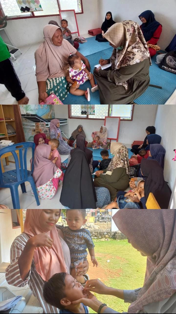 Pendampingan pemberian MPASI dan ASI Eksklusif, Penimbangan massal, Pemberian Vitamin A  Ke posyandu