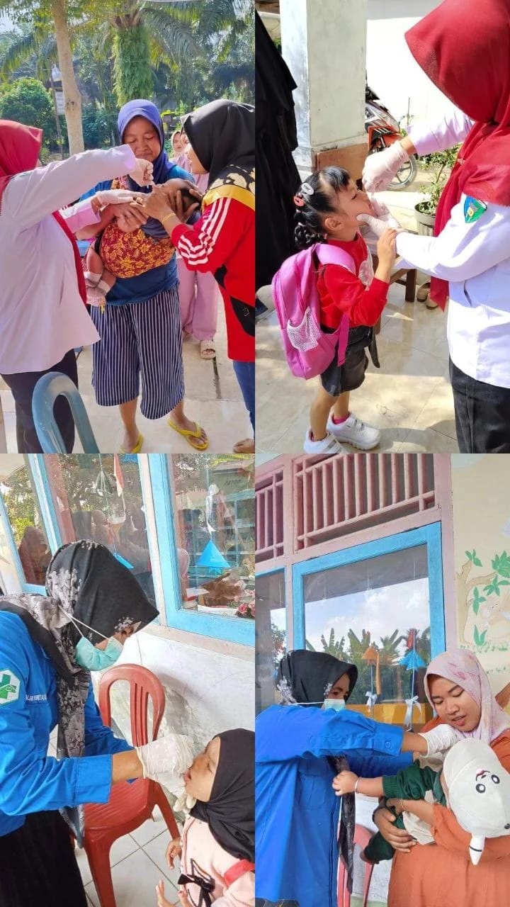 Pelaksanaan PIN Polio Putaran kedua (Pemberian Dosis Ke- dua) Di Lunang