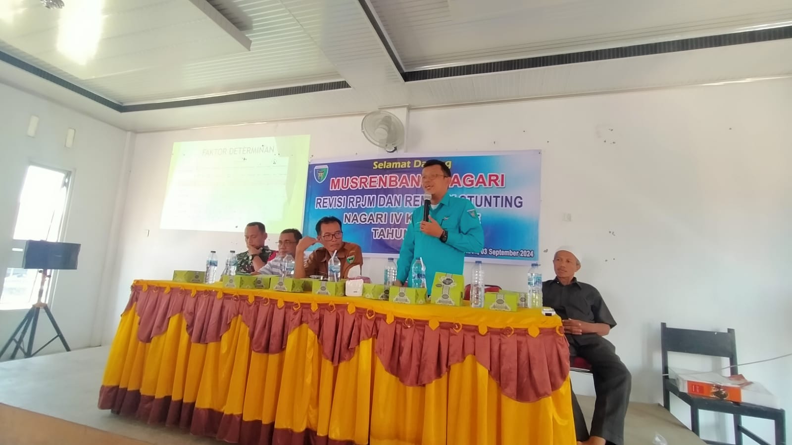 KEPALA PUSKESMAS PASAR KUOK MENGHADIRI REMBUK STUNTING DAN MUSYAWARAH REVISI RPJM NAGARI IV KOTO HIL