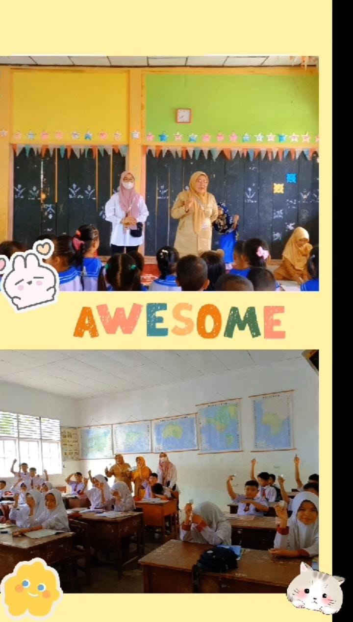 Pemberian Obat Cacing (POPM) di SD 06 Malepang Dan TK Pembina Nagari Bukit Buai Tapan wilayah kerja 