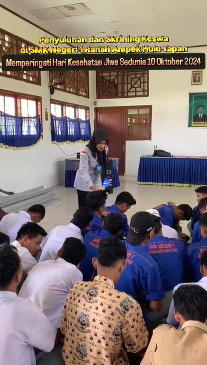 Penyuluhan Dan Skrining Kesehatan Jiwa Remaja di SMK Negeri 1 Ranah Ampek Hulu Tapan
