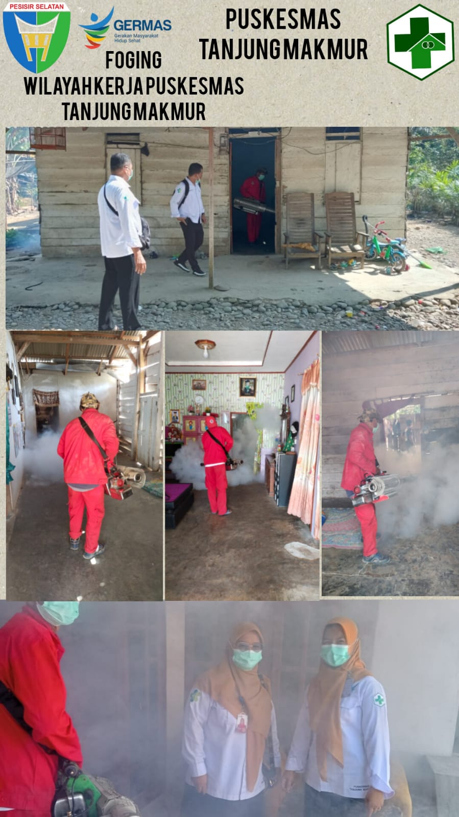 Fogging di Wilayah Kerja Puskesmas Tanjung Makmur