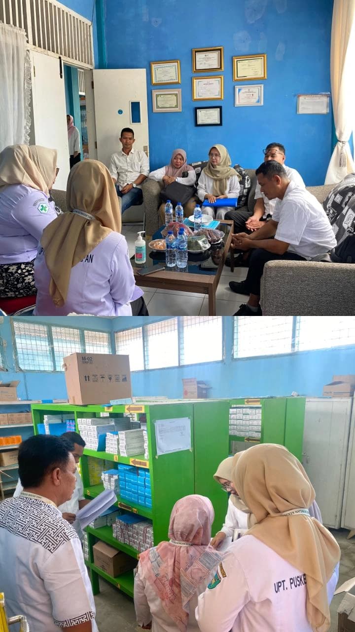 Pemeriksaan Fisik Barang Persediaan oleh Tim Inspektorat Kabupaten Pesisir Selatan di Puskesmas Tapa