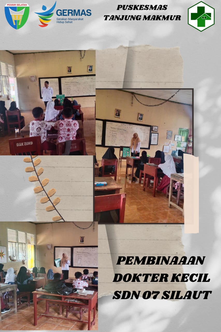 Puskesmas Tanjung Makmur Melakukan Kegiatan pembinaan dokter kecil di SDN 07 silaut