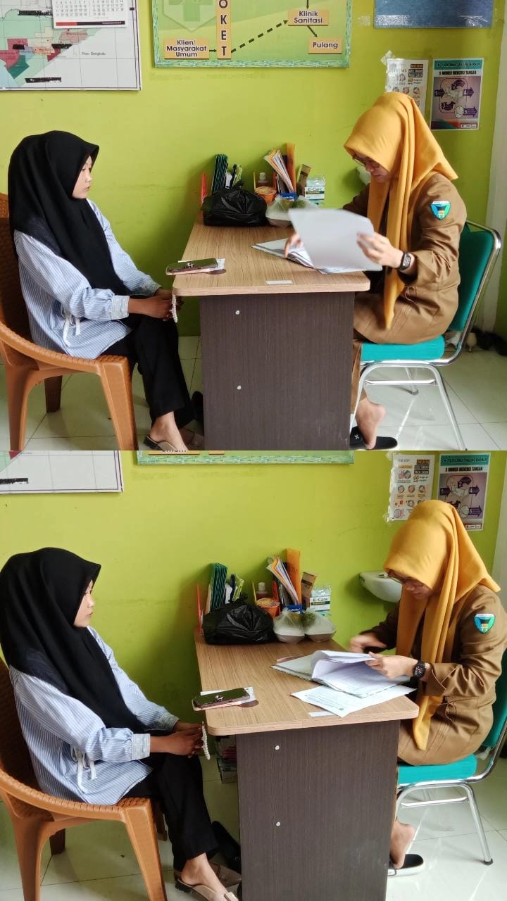 Petugas Gizi Puskesmas Tanjung Makmur Melakukan Konseling Pada Catin KEK