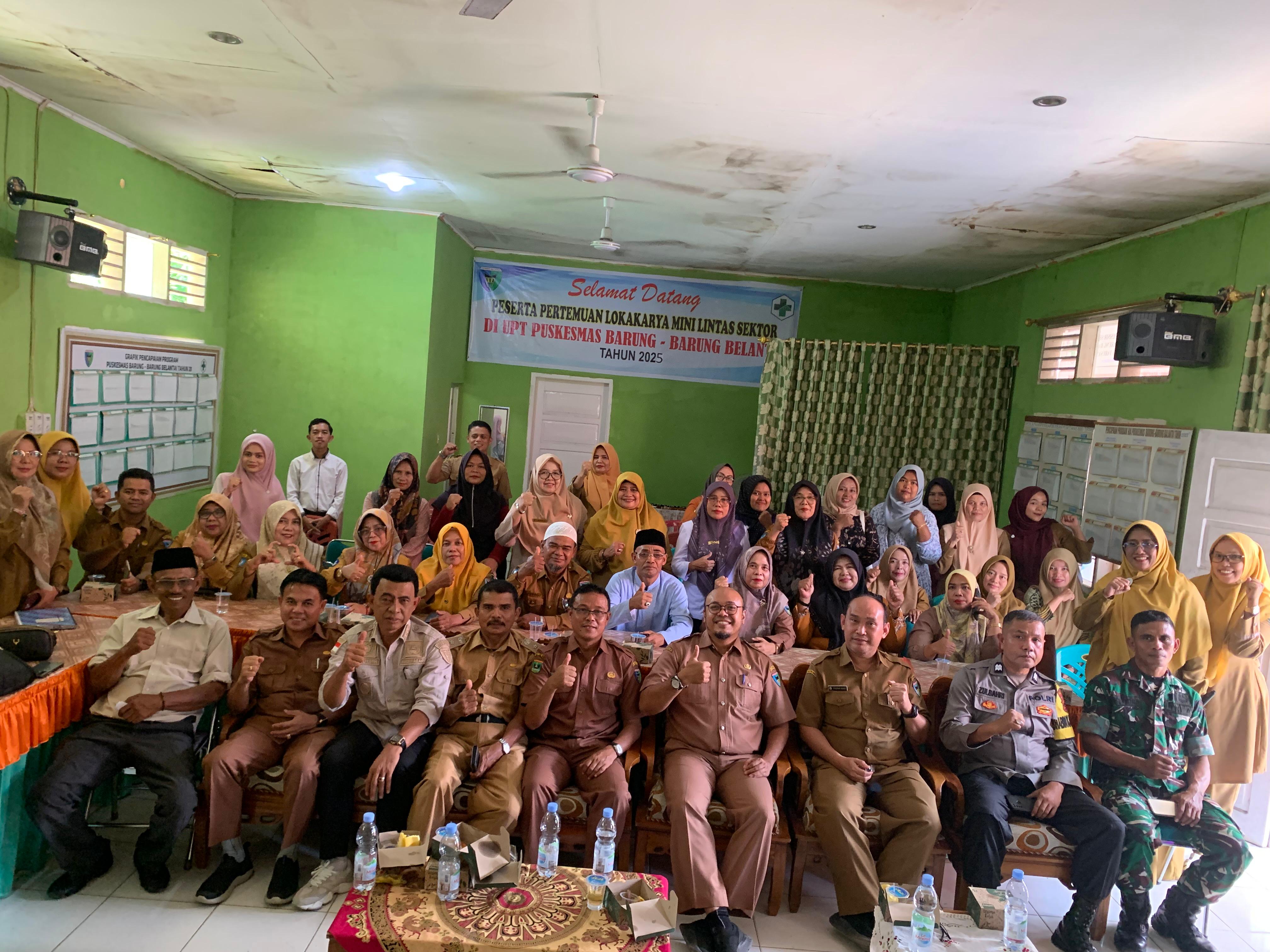 Pelaksanaan Lokmin Lintas Sektor Puskesmas Barung-Barunfg Balantai