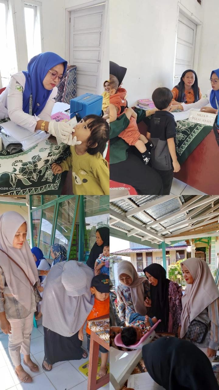 Penimbangan Massal dan Pemberian Vitamin di Posyandu Wilayah Kerja Puskesmas Tapan