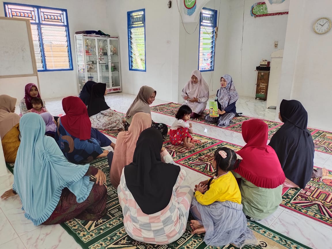 Kegiatan Kelas Balita Pertemuan Pertama Kampung Akad Wilayah Kerja Puskesmas Koto Baru