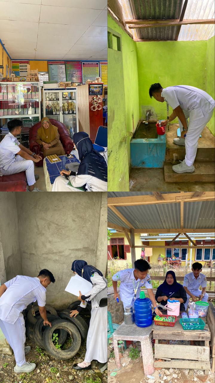 Inspeksi kesehatan lingkungan di tempat umum (TFU) di SDN 07 Dusun Baru