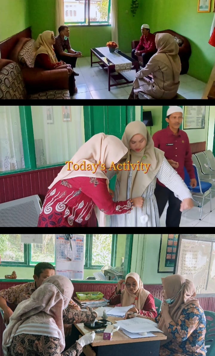  Tim Puskesmas Tanjung Makmur Melakukan Skrining Kesehatan di Kantor KUA Kecamatan Silaut