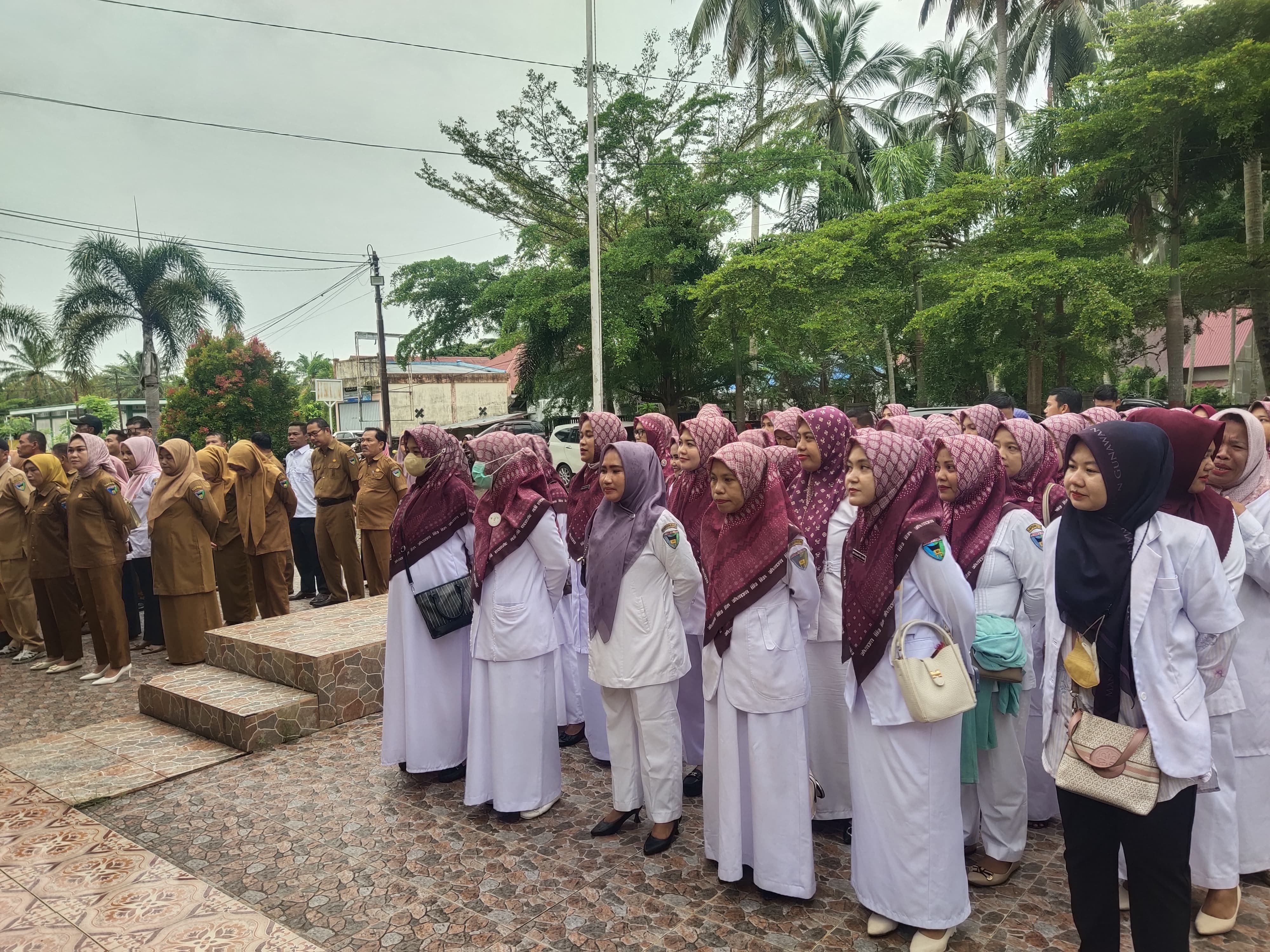Apel Gabungan Perdana Pasca Lebaran Puskesmas Surantih