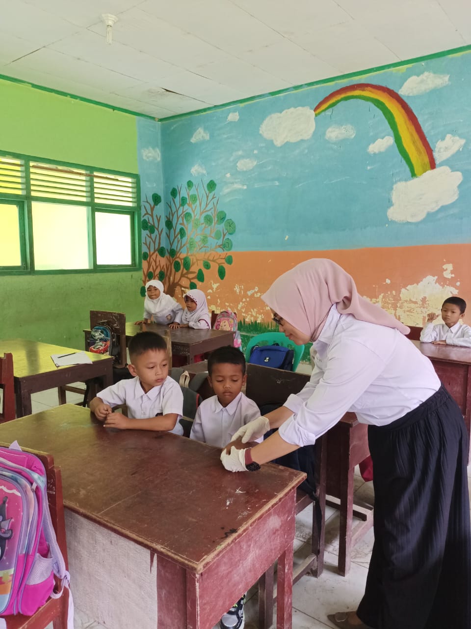 Skrining  Kusta  di Laksanakan Di SD 29 Teratak Tempatih Wilayah Kerja Puskesmas IV Koto Mudik