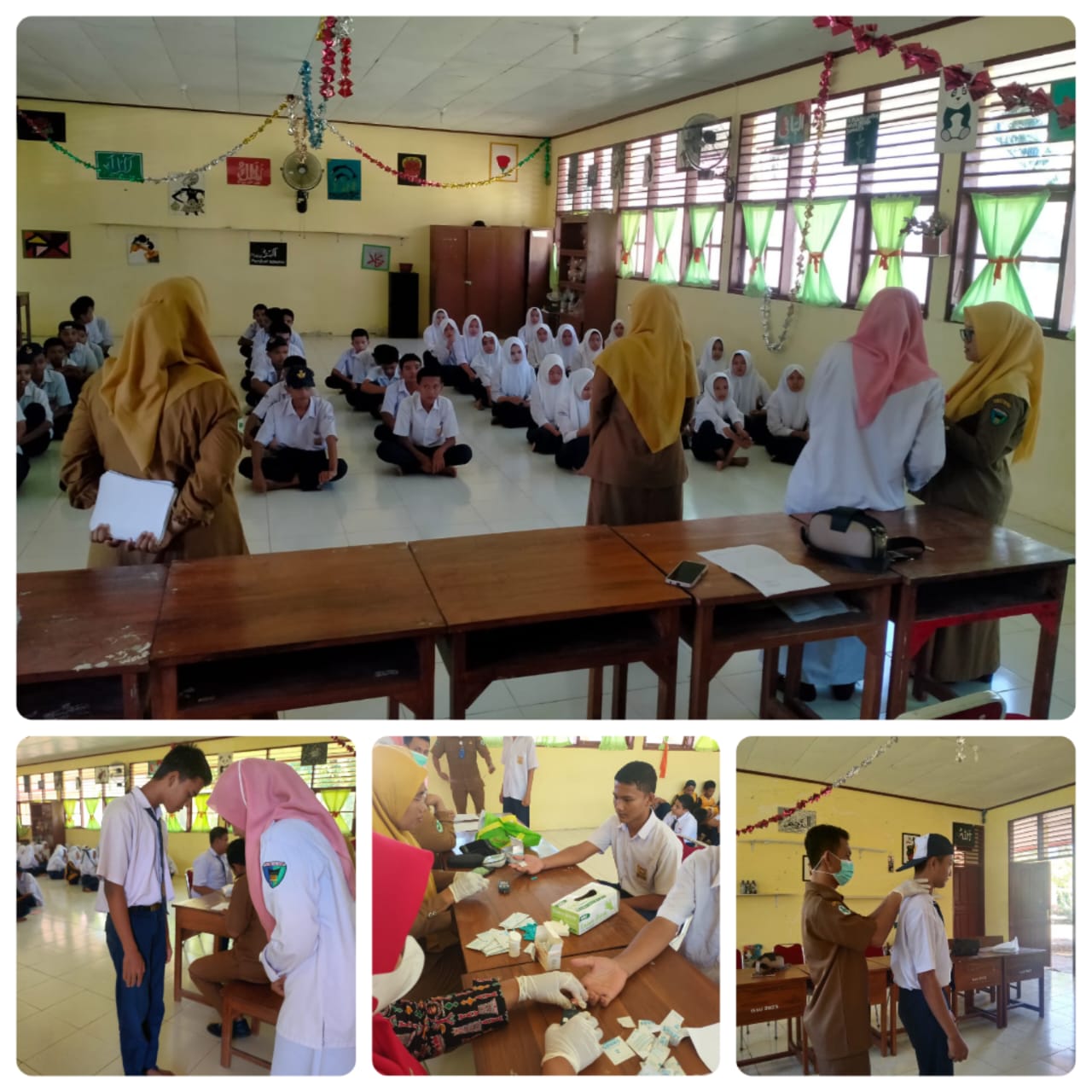 Skrining Kesehatan di SMPN 02 Silaut Wilayah Kerja Puskesmas Tanjung Makmur