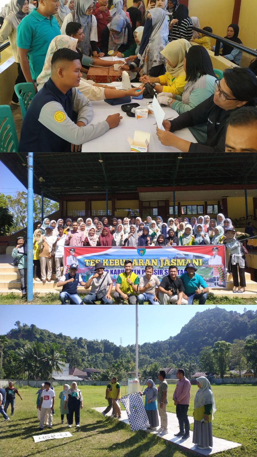 Tes Kebugaran Jasmani Dinas Pertanian Oleh Dinas Kesehatan di GOR H. Ilyas Yaqub Painan 