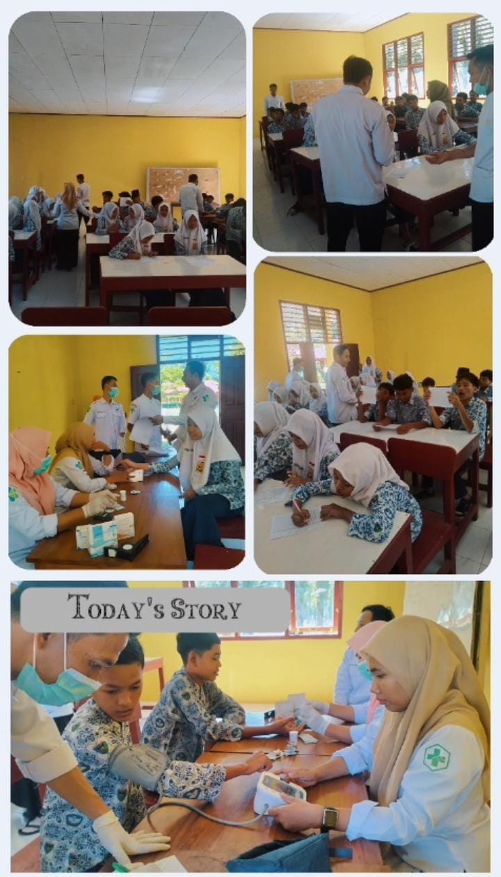 Skrining di  SMPN 1 Silaut  Wilayah Kerja Puskesmas Tanjung Makmur