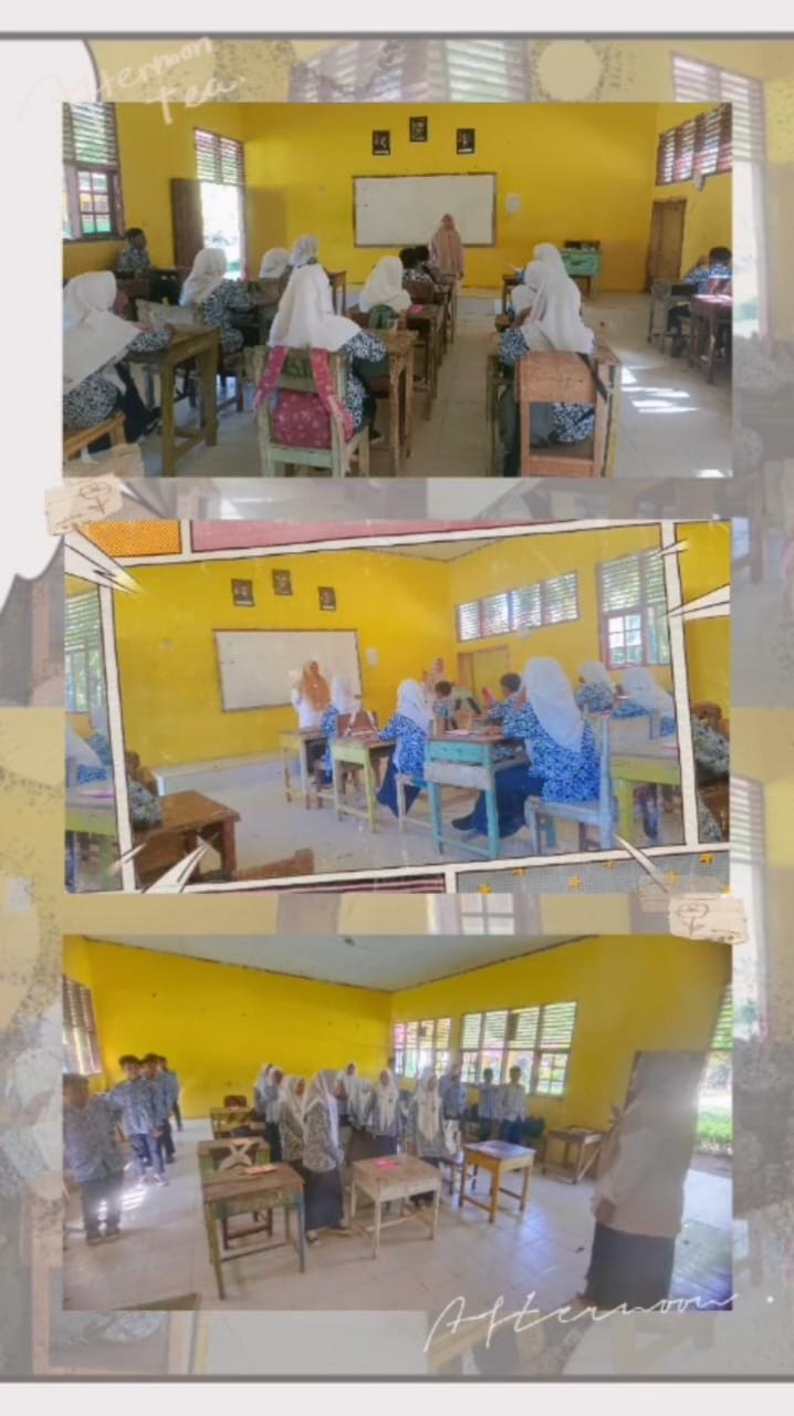  Tim PKPR Puskesmas Tanjung Makmur Memberikan Edukasi  Kesehatan Reproduksi di  SMPN 1 Silaut