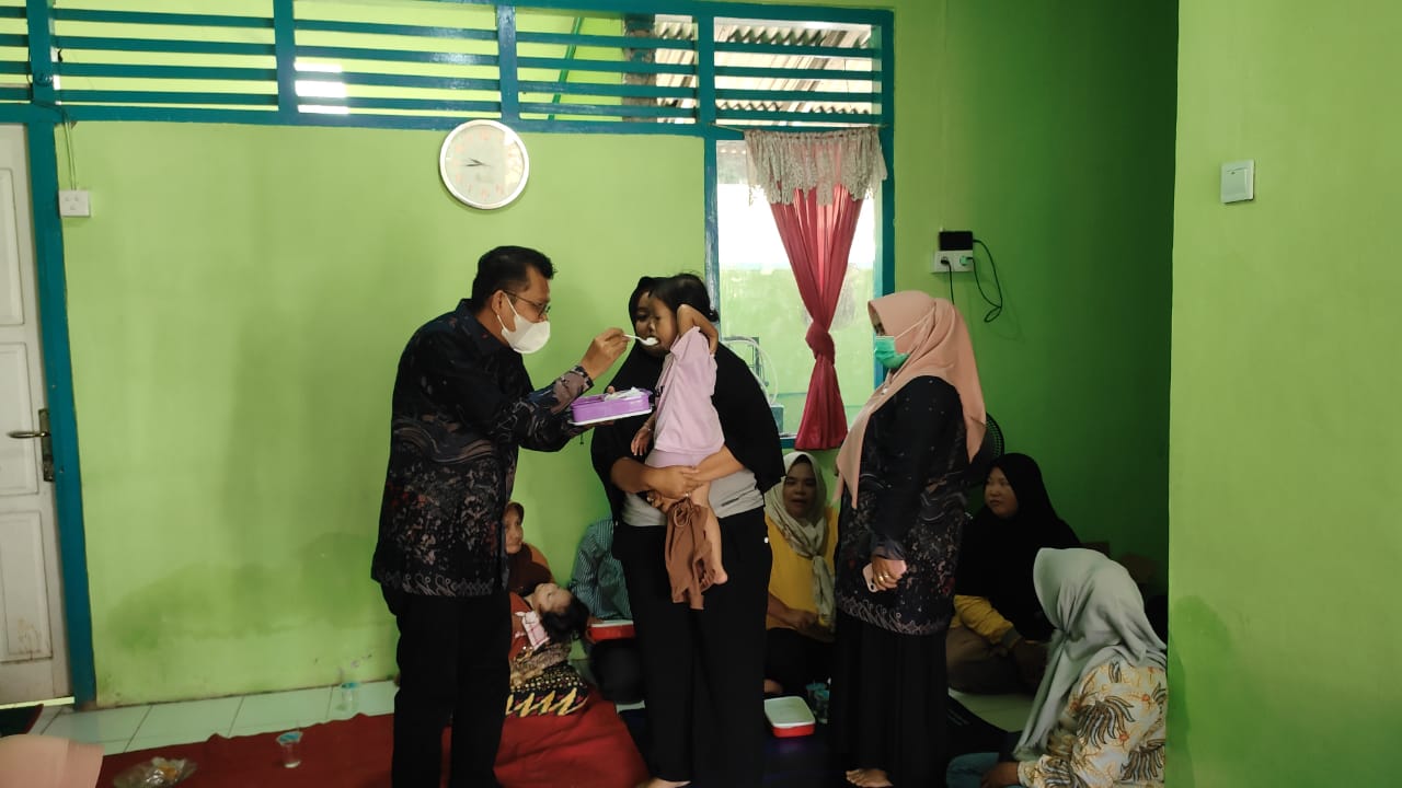 Kepala Puskesmas Pasar Kuok menghadiri pembukaan Pos Gizi di Kenagarian Taluk 