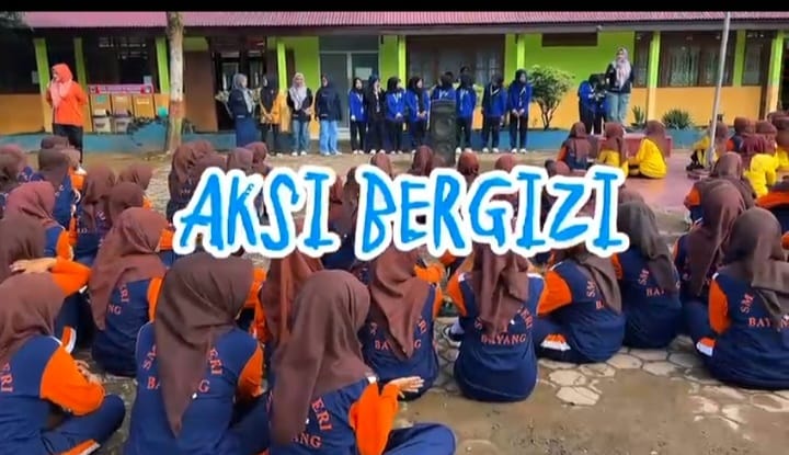 Aksi Bergizi di SMAN 1 Bayang Wilayah Kerja Puskesmas Koto Berapak