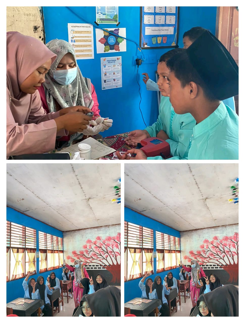  Skrining HB dan Pembagian Tablet Fe pada Remaja Putri di SMP 03 Silaut