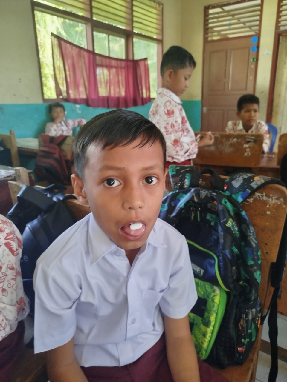 Pemberian Obat Cacing pada Murid  Sekolah Dasar di Wilayah Kerja Puskesmas Surantih 