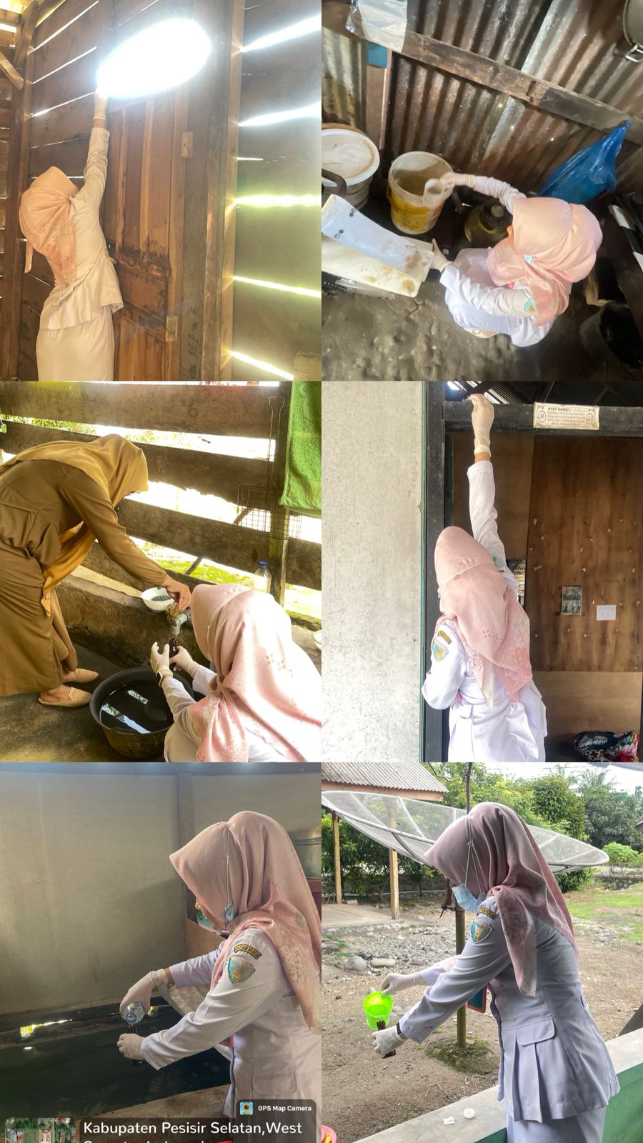 Petugas Kesling Bersama Bidan Desa Melakukan Pengambilan Sampel SKAMRT di Nagari Durian Seribu