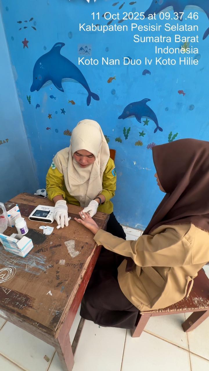 Skrining dan CKG di Wilayah Kerja Puskesmas Pasar Kuok 